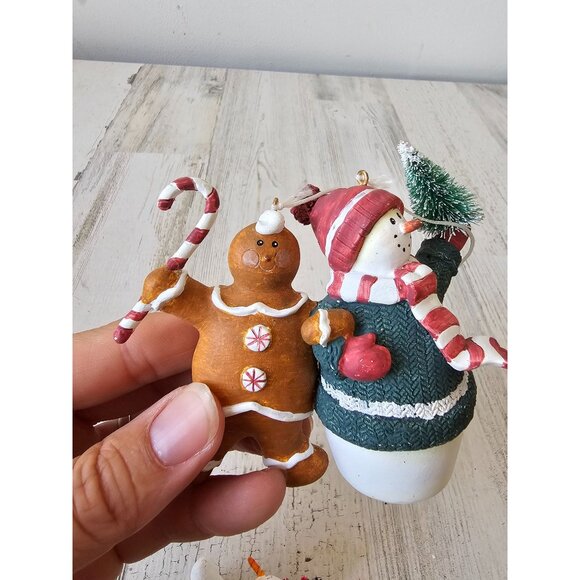 Sandi gore evans snowman gingerbread ornament tree Xmas gingerbread set - Picture 6 of 10